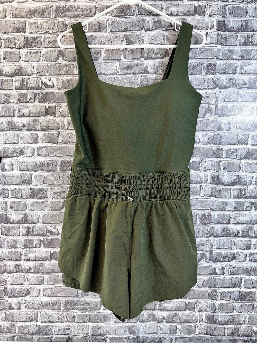 YPB Olive Green Romper Size Large Like New
